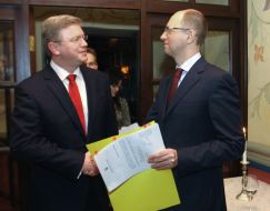 Arseny Yatsenyuk and Stefan Fule