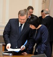 Aleksandr Vilkul and Elena Lukash