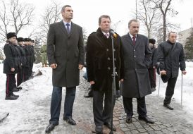 Виталий Кличко, Сергей Куницын и Руслан Аушев