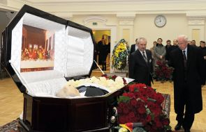 Farewell ceremony with Gennady Udovenko
