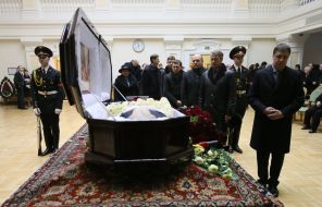 Farewell ceremony with Gennady Udovenko