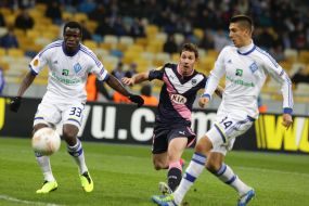 Taye Taiwo, Ludovic Obraniak and Yevgen Khacheridi