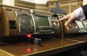 Testing of the system for voting with the sensory button