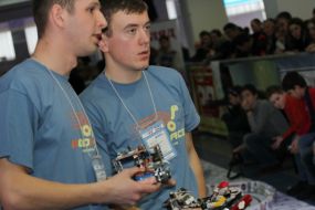 Participants of the third stage of international races of autonomous robots “Roborace”