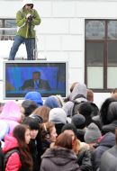 People watching speeches of Viktor Yanukovіch