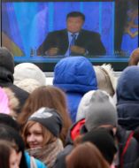 People watching speeches of Viktor Yanukovіch