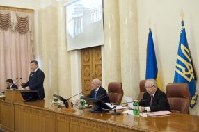 Vladimir Rybak, Nikolay Azarov and Viktor Yanukovich