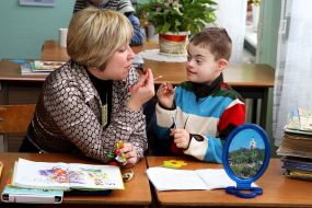 Boy with the Down Syndrome