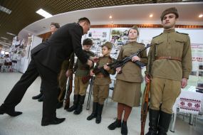 The members of youth public organization "Red star" 