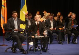 The participants of XII Congress of the "Our Ukraine"