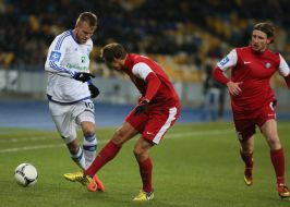 Andrey Yarmolenko, Vyacheslav Serdyuk and Denis Dedechko