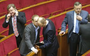 Grigoriy Nemyria, Serhiy Vlasenko, Arseniy Yatseniuk and Anatoliy Gritsenko