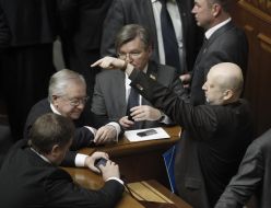 The deputies block rostrum