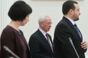 Yelena Lukash, Nikolay Azarov and Sergey Arbuzov