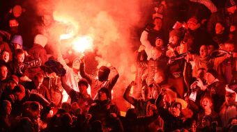 Game moment in the match