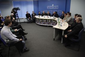 The press conference participants