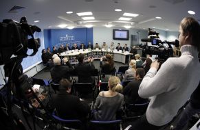 The press conference participants