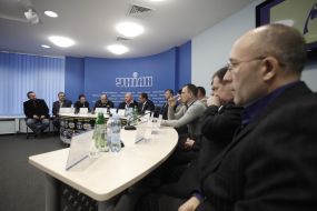 The press conference participants