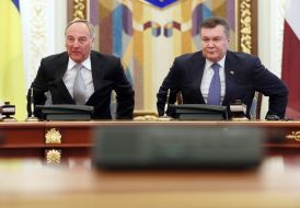 Viktor Yanukovych and Andris Berzins