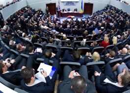 Viktor Yanukovych, Andris Berzins and Gennadiy Chizhykov