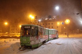 Заснеженный трамвай