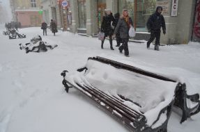 Снегопад во Львове