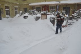 Снегопад во Львове