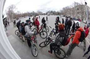 Участники экологического велопробега