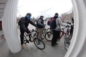 Участники экологического велопробега