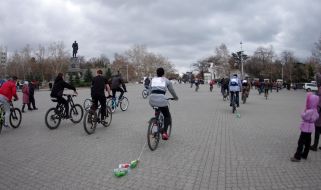 Участники экологического велопробега