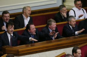 The deputies from faction "Svoboda"