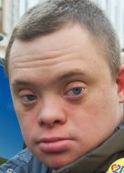A young man with Down syndrome