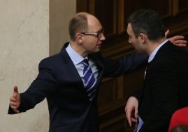 Арсений Яценюк и Виталий Кличко
