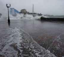 Storm on the waterfront of Sevastopol