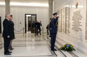 A wreath laying ceremony
