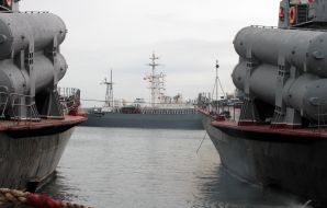 Solemn meeting of ships of the Black sea fleet