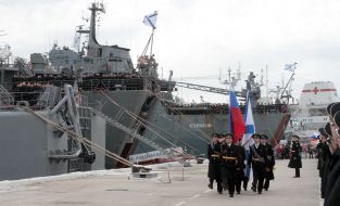 Solemn meeting of ships of the Black sea fleet