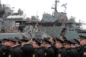Solemn meeting of ships of the Black sea fleet