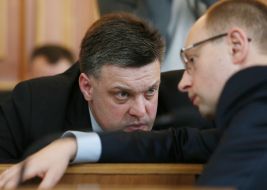 Oleg Tyagnibok and Arseniy Yatsenyuk