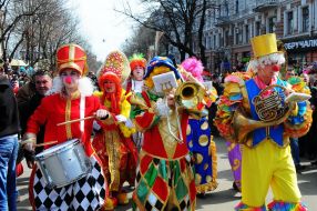 Participants of carnival procession
