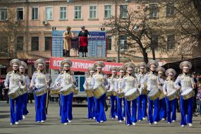 Participants of carnival procession