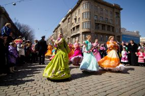 Participants of carnival procession