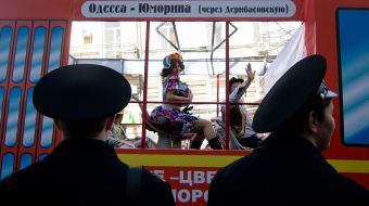 Participants of carnival procession