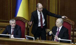 Vladimir Rybak, Igor Kaletnik and Arseniy Yatsenyuk