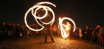 A fire show