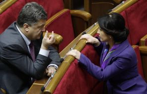 Petr Poroshenko and Oksana Kaletnik