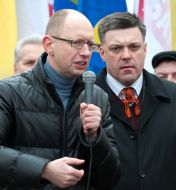 Arseniy Yatsenyuk and Oleg Tyagnibok