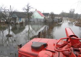 Flooded houses