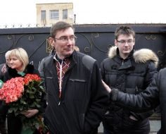 Yuriy Lutsenko with his family