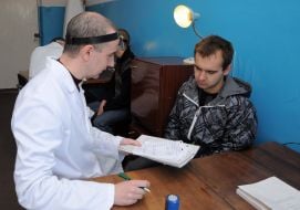 Conscript passes a medical examination